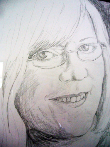 Susanne Dinter Zeichnung Selbstportrait 2